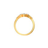 Alliance Astrid en diamants poires et brillants et or jaune éthique, en 3D