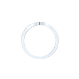 Alliance Juliette en or blanc palladié et diamants, en 3D de côté