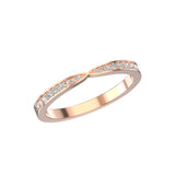 Alliance Juliette en or rose et diamants, en 3D