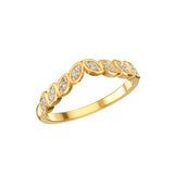 Alliance Vivienne en or jaune et diamants, en 3D