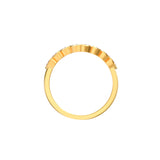 Alliance Vivienne en or jaune et diamants, en 3D de côté