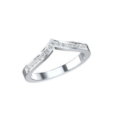 Alliance Cyrielle en or blanc et diamants, en 3D