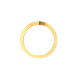 Alliance Cyrielle en or jaune et diamants vu de haut, en 3D