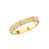 Alliance Colette or jaune et diamant, en 3D