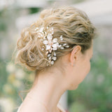 peigne de mariage Antonia, porté