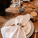 Rond de serviette Polydore perlé et liseré