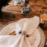 Rond de serviette Polydore perlé et liseré