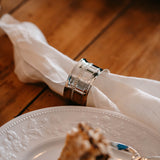 Rond de serviette Polydore perlé et liseré