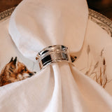 Rond de serviette Polydore perlé et liseré