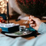 Duo coquetier et cuillère Cléon perlés