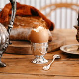 Duo coquetier et cuillère Cléon perlés